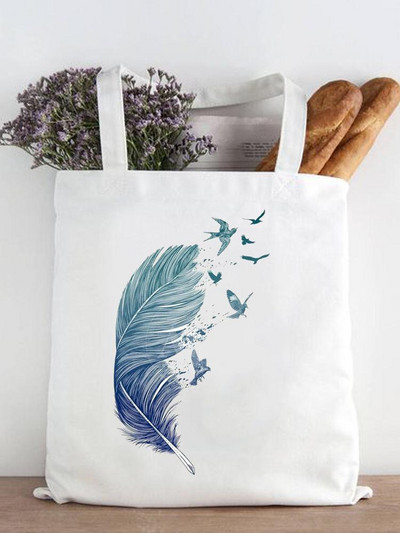 Ženska modna zvijezda Geometrijski slatki ispis iz 90-ih Ležerne kupovne torbe za kupnju Ženska platnena velika torba na ramena za djevojčice