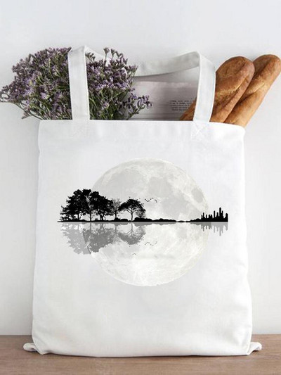 Ženska modna zvijezda Geometrijski slatki ispis iz 90-ih Ležerne kupovne torbe za kupnju Ženska platnena velika torba na ramena za djevojčice