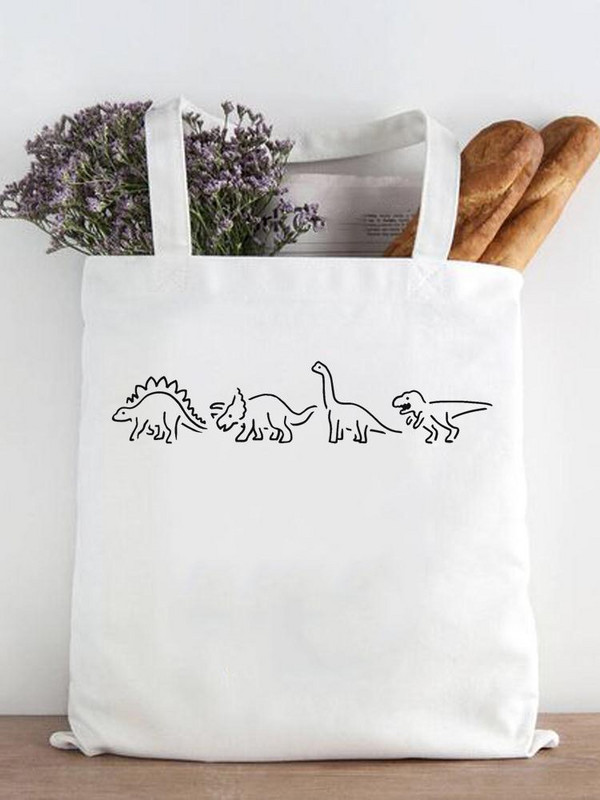 Ženska modna zvijezda Geometrijski slatki ispis iz 90-ih Ležerne kupovne torbe za kupnju Ženska platnena velika torba na ramena za djevojčice