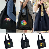 Platnena torba Ženske torbe za kupovinu Putnička torba Peaceminusone Daisy Series Trgovina namirnicama Ručne torbe od čistog pamuka Školske torbe za žene