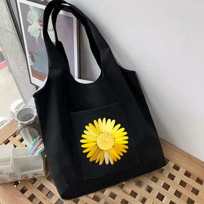 Platnena torba Ženske torbe za kupovinu Putnička torba Peaceminusone Daisy Series Trgovina namirnicama Ručne torbe od čistog pamuka Školske torbe za žene