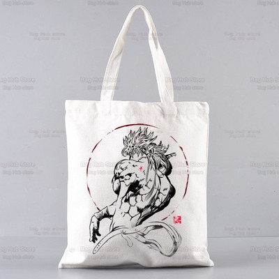 Kujo Jotaro JOJO Anime iepirkumu soma pircējs džuta JOJO dīvainā piedzīvojumu soma Iepirkšanās manga soma Iepirkšanās atkārtoti lietojama Bolsa