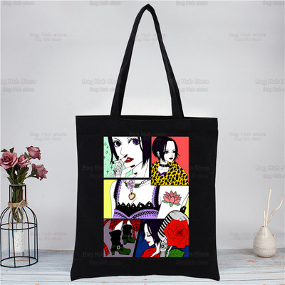 Nana Osaki Ιαπωνικά Anime Manga Shopper Τσάντα Καμβά Tote Τσάντες ώμου BLAST Τσάντα αγορών Μαύρες υφασμάτινες τσάντες φιλικές προς το περιβάλλον
