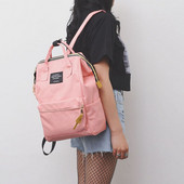 Unisex jednobojni ruksak, školska putna torba, dvostruka torba na rame, torba s patentnim zatvaračem, ručne torbe za žene