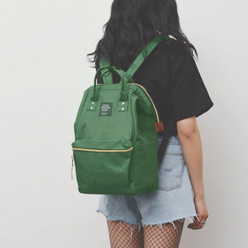 Unisex jednobojni ruksak, školska putna torba, dvostruka torba na rame, torba s patentnim zatvaračem, ručne torbe za žene