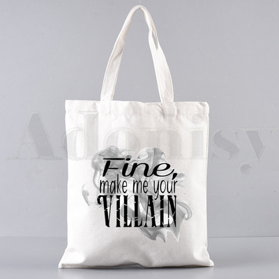 Shadow and Bone Fine Padaryk mane savo piktadariu Rankinės Pečių krepšiai Kasdieniai apsipirkinėjimo rankinės Merginoms Elegantiškas drobinis krepšys