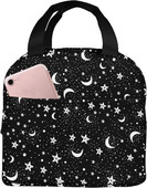 Stars moon crna torba za ručak Izolirana torbica za hlađenje Mala kutija za ručak za višekratnu upotrebu Zamrzavanje estetski slatka Stars moon Vodootporna