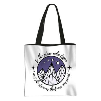 Acotar Velaris Shopper Bags Night Court Women Totes SJM City of Starlight Handbag Eco Shoulder Bags Γυναικείες επαναχρησιμοποιούμενες τσάντες αγορών