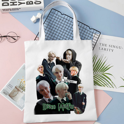 Drako Malfoja iepirkumu soma rokassomiņa atkārtoti lietojama pircēja eko tote džutas soma soma bolsa compra audums pēc pasūtījuma