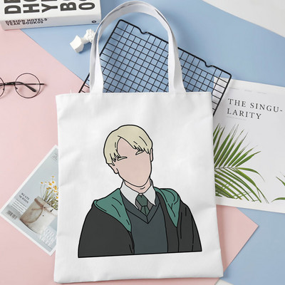 Drako Malfoja iepirkumu soma rokassomiņa atkārtoti lietojama pircēja eko tote džutas soma soma bolsa compra audums pēc pasūtījuma