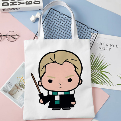 Drako Malfoja iepirkumu soma rokassomiņa atkārtoti lietojama pircēja eko tote džutas soma soma bolsa compra audums pēc pasūtījuma