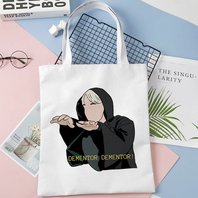 Drako Malfoja iepirkumu soma rokassomiņa atkārtoti lietojama pircēja eko tote džutas soma soma bolsa compra audums pēc pasūtījuma