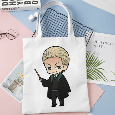 Drako Malfoja iepirkumu soma rokassomiņa atkārtoti lietojama pircēja eko tote džutas soma soma bolsa compra audums pēc pasūtījuma