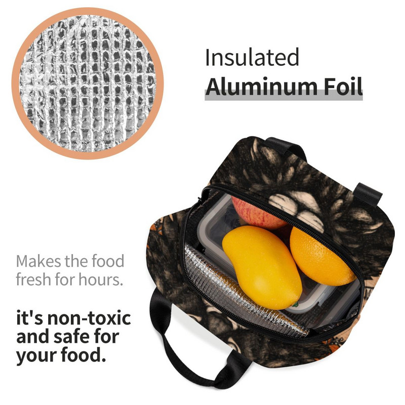 Ouija Board Witch izolirane torbe za ručak za žene Maine Coon prijenosni toplinski hladnjak Bento Box Posao Škola Putovanja