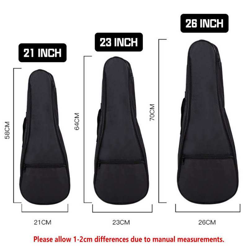 21/23/26 collu Ukulele soma Pārnēsājama triecienizturīga polsterēta rāvējslēdzēja kabatas ūdensnecaurlaidīgs koncertu futrālis Ukulele mini ģitāras mugursoma XA902M