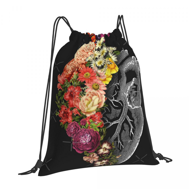 Virág Szív tavaszi húzózsinór Táskák Hátizsákok Lányok Táska Utazótáskák Kis hátizsák Gyerektáska Hátizsák