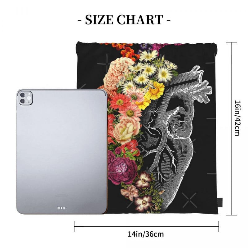 Virág Szív tavaszi húzózsinór Táskák Hátizsákok Lányok Táska Utazótáskák Kis hátizsák Gyerektáska Hátizsák