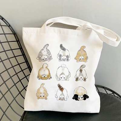 Torbe na rame za djevojčice Modna shopping torba Kawaii mačke Slatke torbe sa životinjama Torba za kupnju Platnene torbe Tote Bag Ručne torbe Ležerne djevojke