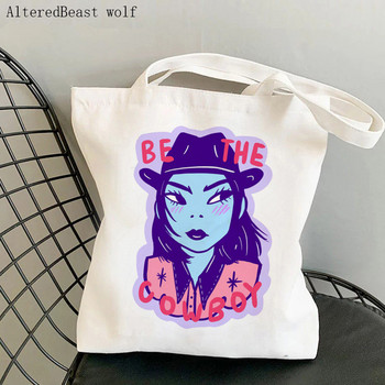 Γυναικεία τσάντα αγορών Mitski red Heart Printed Kawaii τσάντα Harajuku Shopping Canvas Shopper Τσάντα για κορίτσι Τσάντα Tote Shoulder Lady Bag