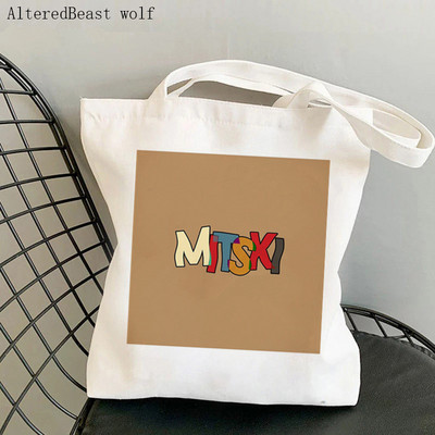 Ženska torba za kupovinu Mitski crvena Kawaii torba s otisnutim srcem Harajuku platnena torba za kupovinu torba za djevojku Ženska torba na rame