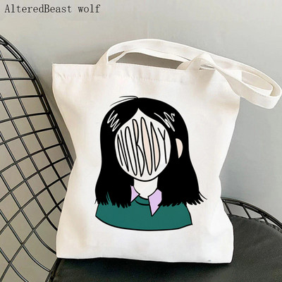 Ženska torba za kupovinu Mitski crvena Kawaii torba s otisnutim srcem Harajuku platnena torba za kupovinu torba za djevojku Ženska torba na rame