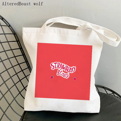 Ženska torba za kupovinu Mitski crvena Kawaii torba s otisnutim srcem Harajuku platnena torba za kupovinu torba za djevojku Ženska torba na rame