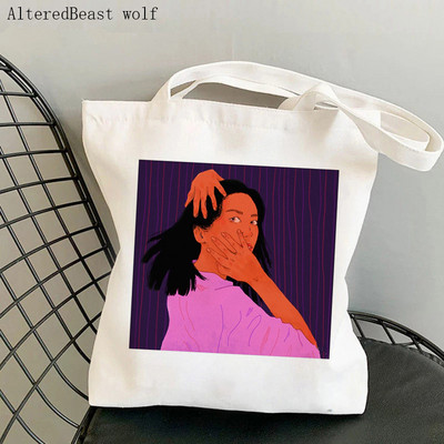 Ženska torba za kupovinu Mitski crvena Kawaii torba s otisnutim srcem Harajuku platnena torba za kupovinu torba za djevojku Ženska torba na rame