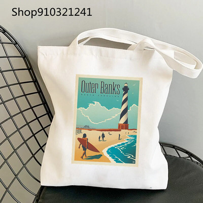 Vanjske banke Pogue Life Shopper Printed Tote Bag Ženska Harajuku Shopper Ručna torba Djevojačka torba na rame Ženska platnena torba