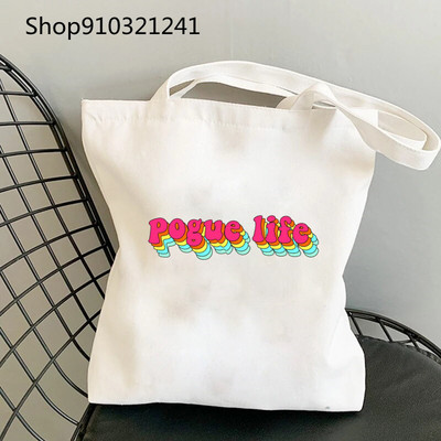 Vanjske banke Pogue Life Shopper Printed Tote Bag Ženska Harajuku Shopper Ručna torba Djevojačka torba na rame Ženska platnena torba