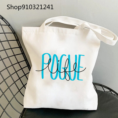 Vanjske banke Pogue Life Shopper Printed Tote Bag Ženska Harajuku Shopper Ručna torba Djevojačka torba na rame Ženska platnena torba