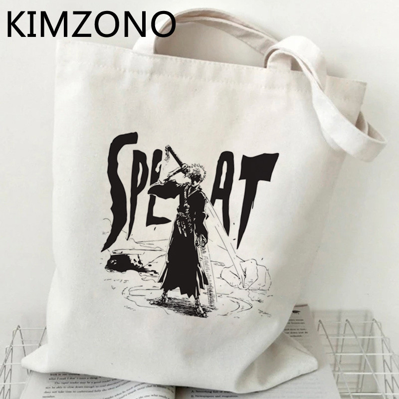 Zaraki Kenpachi Bleach Ichigo pirkinių krepšys eco shopper rankinė džiuto krepšys medvilninis maišelis boodschappentas bolsa compra reciclaje custom