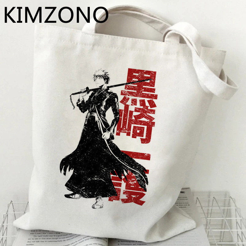 Zaraki Kenpachi Bleach Ichigo pirkinių krepšys eco shopper rankinė džiuto krepšys medvilninis maišelis boodschappentas bolsa compra reciclaje custom