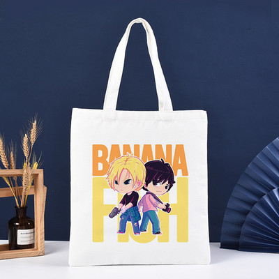 Banana Fish Pirkinių krepšys Pirkinių krepšys Pirkinių Daugkartinis Bolsa Compra Boodschappentas Sacolas Bakalėjos parduotuvių džiuto krepšys