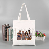 Pogue Life Outer Banks Εκτύπωση επαναχρησιμοποιούμενης τσάντα αγορών Γυναικείες τσάντες καμβά τσάντες τσάντες εκτύπωσης Eco bag Τσάντες ώμου Shopper Cartoon