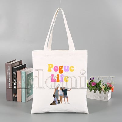 Pogue Life Outer Banks Εκτύπωση επαναχρησιμοποιούμενης τσάντα αγορών Γυναικείες τσάντες καμβά τσάντες τσάντες εκτύπωσης Eco bag Τσάντες ώμου Shopper Cartoon