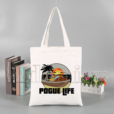 Pogue Life Outer Banks Εκτύπωση επαναχρησιμοποιούμενης τσάντα αγορών Γυναικείες τσάντες καμβά τσάντες τσάντες εκτύπωσης Eco bag Τσάντες ώμου Shopper Cartoon