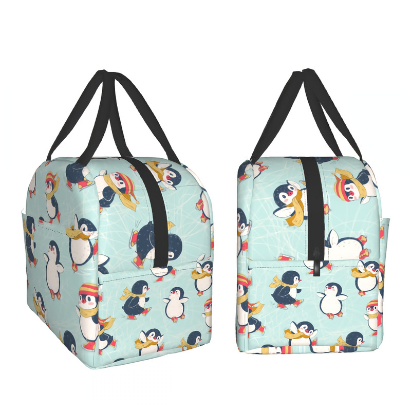 Kutija za ručak s printom pingvina, slatka kutija za ručak s izolacijom od životinja Vodootporna torba za ručak Torba za ručak za višekratnu upotrebu za uredski piknik