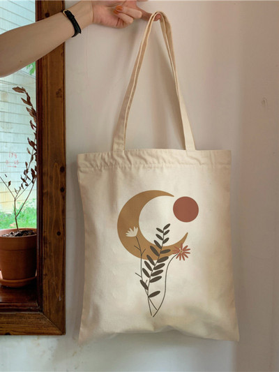 Modne torbe na rame Studentska torba velikog kapaciteta Retro boho biljke Estetska platnena velika torba Ženska torba Harajuku cvijet