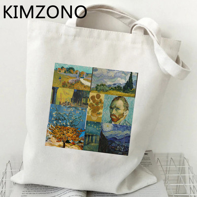 Van Gogh torba za kupovinu višekratna bolsa torba od jute torba za recikliranje eko torba za kupnju platnena ekotorba tkanina uzica prilagođena