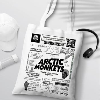 Τσάντα για ψώνια Arctic Monkeys τσάντα από γιούτα παντοπωλείο bolsas de tela tote τσάντα τσάντα τσάντα cabas bolsas επαναχρησιμοποιήσιμα reciclaje custom