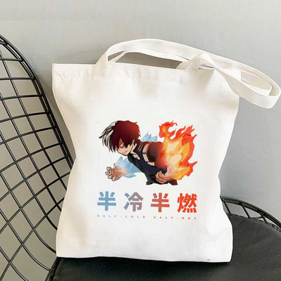 My Hero Academia Todoroki Dabi Bakugou Mha iepirkumu soma rokassoma pircējs otrreizējās pārstrādes soma soma sacola boodschappentas sac tissu