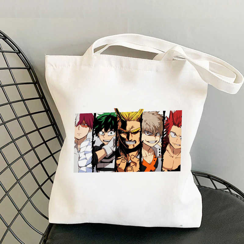 My Hero Academia Todoroki Dabi Bakugou Mha iepirkumu soma rokassoma pircējs otrreizējās pārstrādes soma soma sacola boodschappentas sac tissu