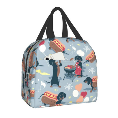 Pielāgota Borderkollija pusdienu soma sievietēm ar termo dzesētāju izolētas pusdienu kastes bērniem skolas bērniem augļu svaigu uzglabāšanas soma