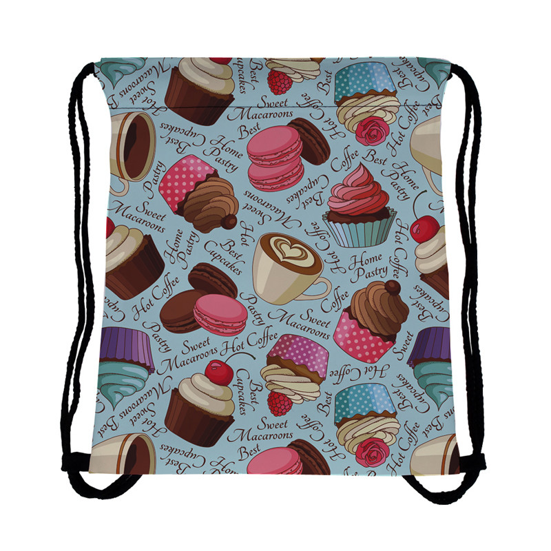 JomTokoy Nova modna torba za teretanu Ženska vodootporna ruksak s uzicom 3D ispis Putna mekana ženska torba Mochila s uzicom