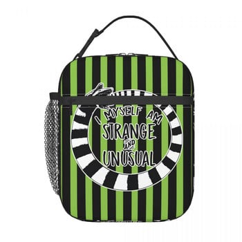 Ταινία τρόμου Beetlejuice Insulated Lunch Bag for Work School Tim Burton Portable Thermal Cooler Lunch Box Γυναίκες Παιδιά