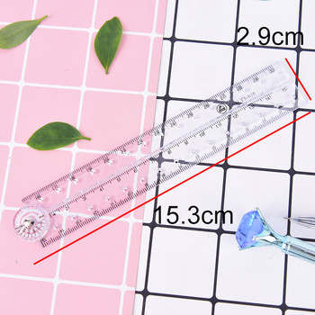 30 см прозрачни пластмасови акрилни сгъваеми прави линийки Студентски детски инструмент за рисуване Канцеларски материали Ученически пособия
