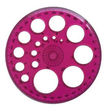 1 бр. Пачуърк линийка 360-градусов кръгъл пластмасов материал Направи си сам ръчни инструменти Шевни аксесоари Линийка Четирицветна по избор