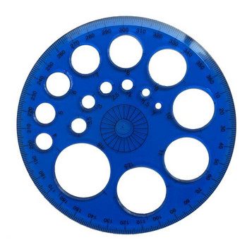 1 бр. Пачуърк линийка 360-градусов кръгъл пластмасов материал Направи си сам ръчни инструменти Шевни аксесоари Линийка Четирицветна по избор