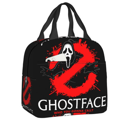 Individualizuotas „Ghostface Busters“ pietų krepšys, moteriškas termo aušintuvu izoliuotos priešpiečių dėžutės, skirtos vaikų mokykliniams krepšiams 2022 m. moteriškas pietų krepšys