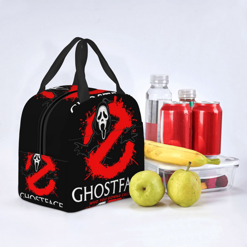 Individualizuotas „Ghostface Busters“ pietų krepšys, moteriškas termo aušintuvu izoliuotos priešpiečių dėžutės, skirtos vaikų mokykliniams krepšiams 2022 m. moteriškas pietų krepšys